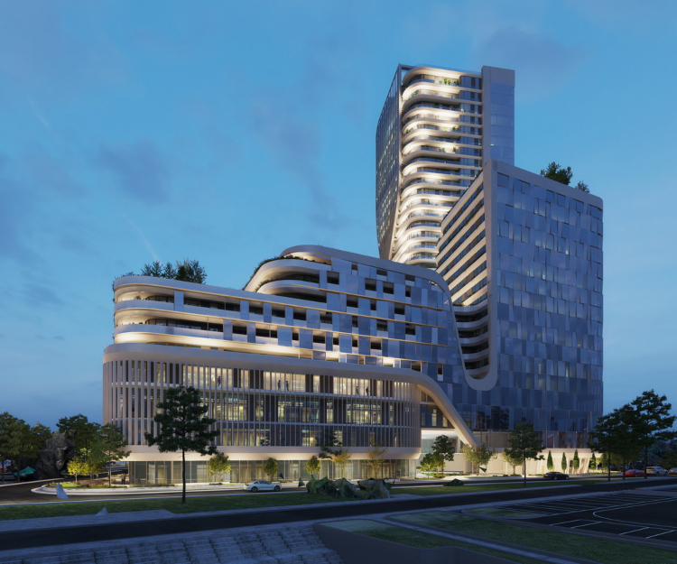 3D prikaz budućeg kompleksa “Tempo tower” na Bežanijskoj kosi